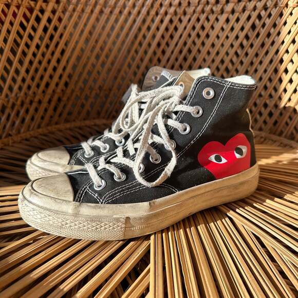 Comme des Garcons PLAY x Converse Chuck Taylor All Star '70 High-Top Sneakers - Picture 1 of 6